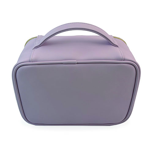 WW25010181 PU Leather Metal Logo Cosmetic Bag for Travel