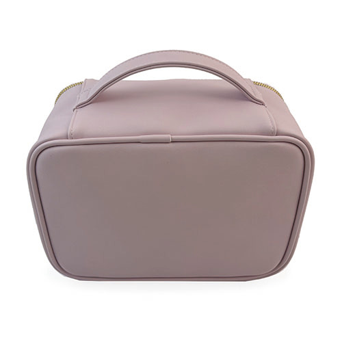 WW25010181 PU Leather Metal Logo Cosmetic Bag for Travel