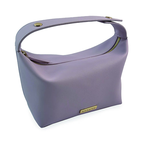 WW25010174 Pink PU Leather Small Cosmetic Bag