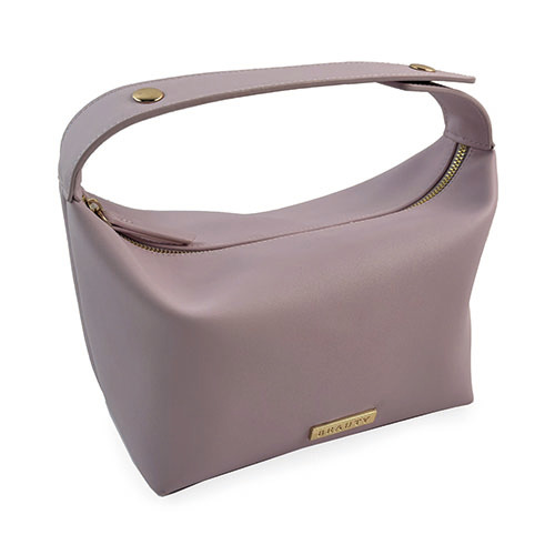 WW25010174 Pink PU Leather Small Cosmetic Bag