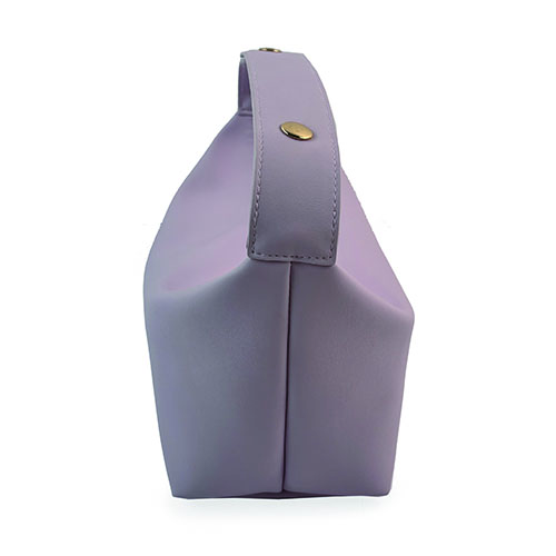 WW25010174 Pink PU Leather Small Cosmetic Bag