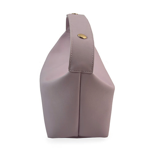 WW25010174 Pink PU Leather Small Cosmetic Bag