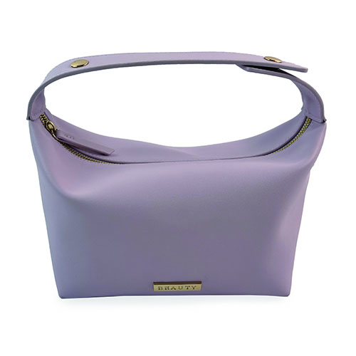 WW25010174 Pink PU Leather Small Cosmetic Bag