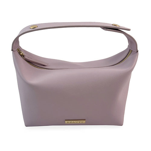 WW25010174 Pink PU Leather Small Cosmetic Bag