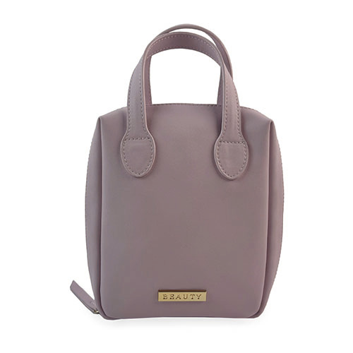 WW25010175 PU Metal Laser Logo Cosmetic Bag 