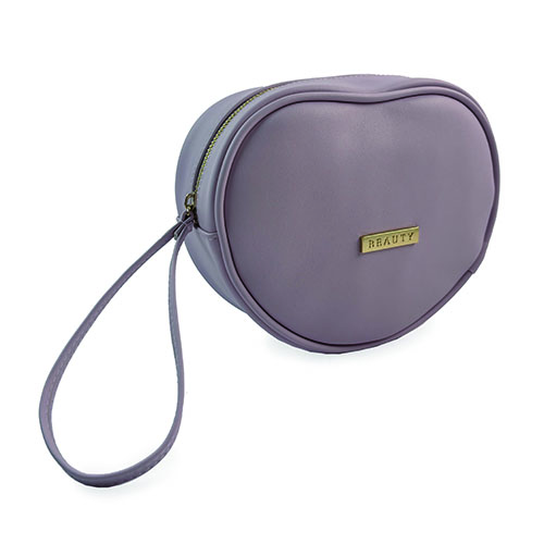 WW25010179 PU Heart Shape Wristlet Pouch