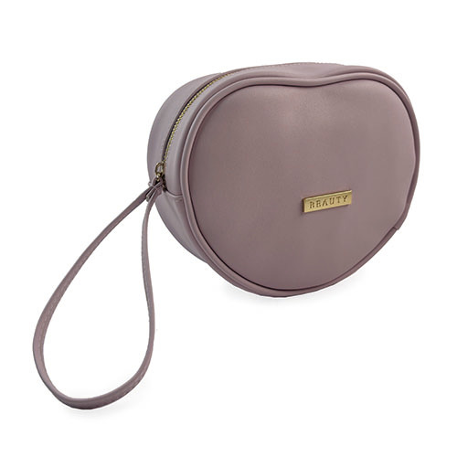 WW25010179 PU Heart Shape Wristlet Pouch