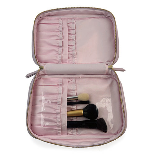 WW25010180 Smoky Pink Leather Tool Bag for Cosmetic Brush