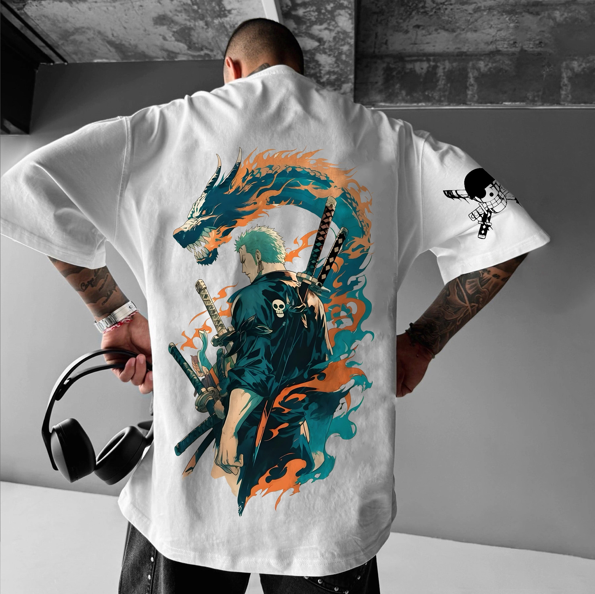 Unisex Anime Inspired Vintage T-Shirt丨