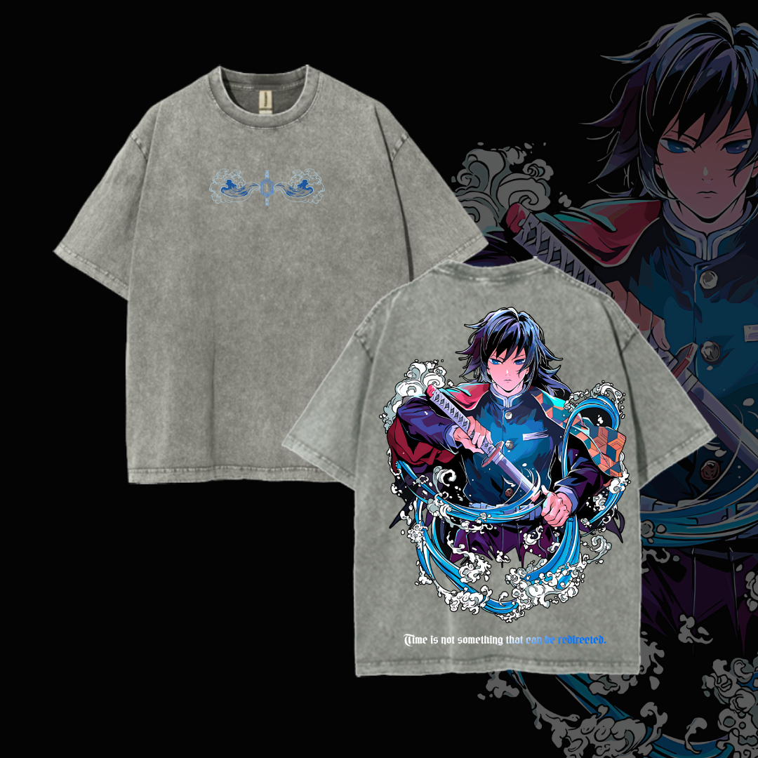 Hashira Demon Slayer Tee – Rengoku, Giyu, Tengen, Obanai, Gyomei, Mitsuri Vintage Washed Oversized T-Shirt