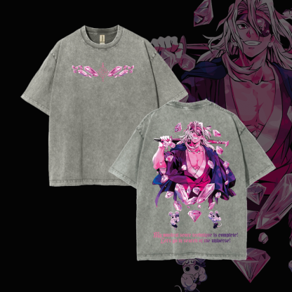 Hashira Demon Slayer Tee – Rengoku, Giyu, Tengen, Obanai, Gyomei, Mitsuri Vintage Washed Oversized T-Shirt