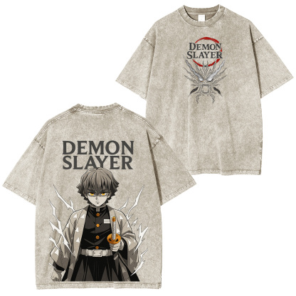 Zenitsu Demon Slayer Unisex Washed T-Shirt