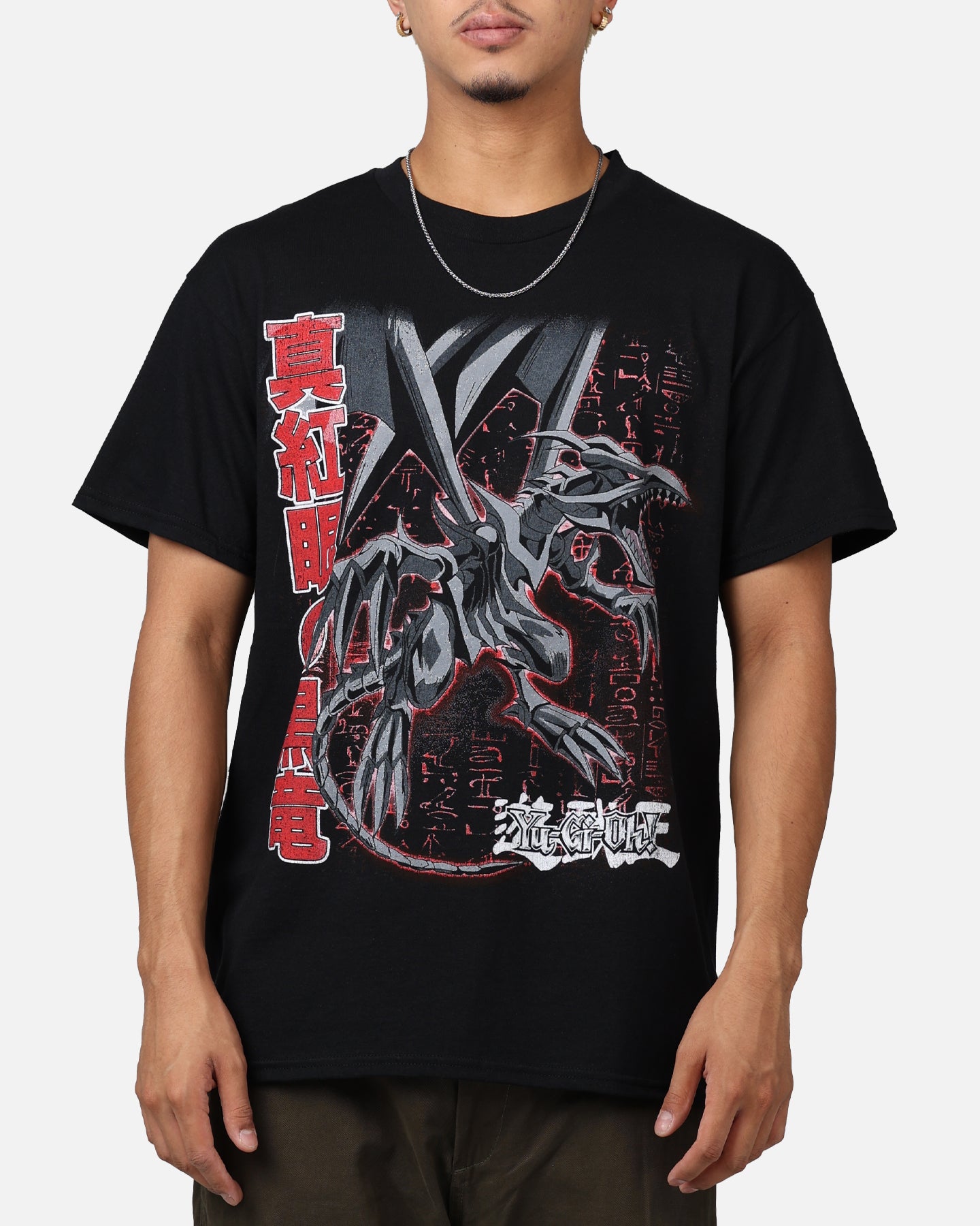 Red Eyes Vintage T-Shirt Black-AnimeClothe