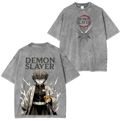 Zenitsu Demon Slayer Unisex Washed T-Shirt