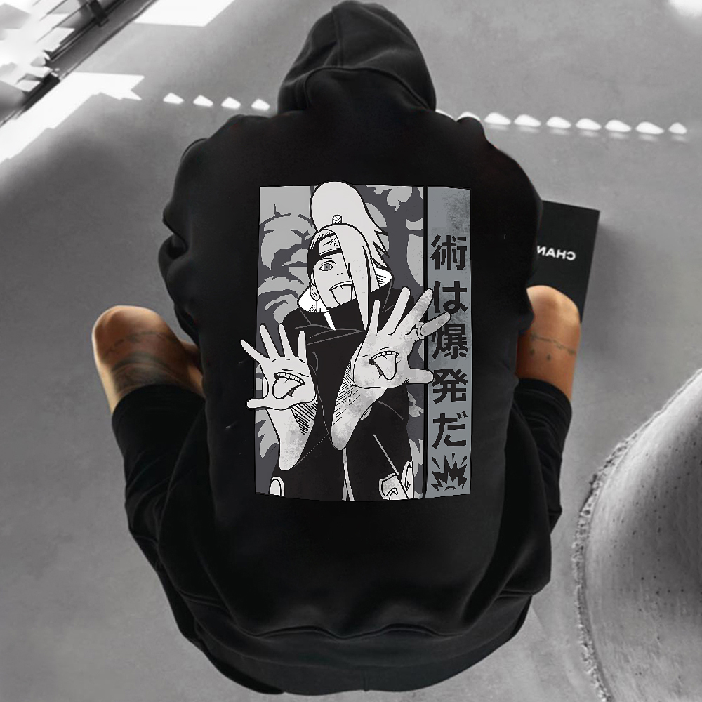 Oversized Unisex Anime ��Anime�� Print Hoodie