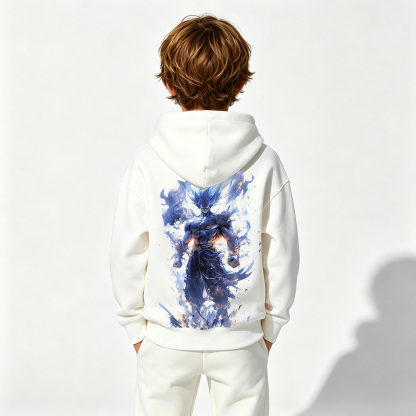 Dragon Ball Anime Graphic Hoodie for Goku Kids Cartoon Print Cotton Tee