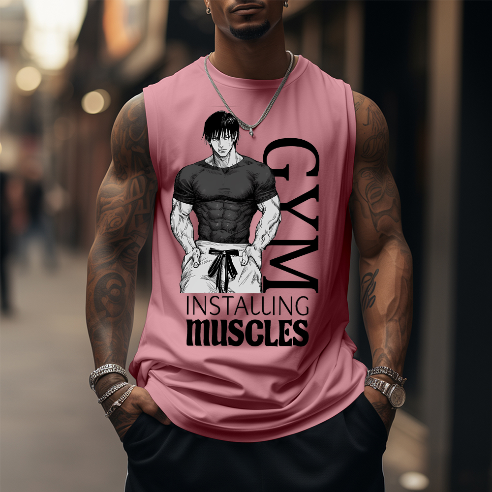Men's Anime Print Ultimate Gym Tank Top-AnimeClothe