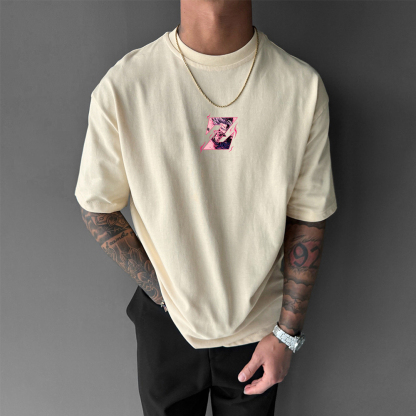 Oversized DB Anime Graphic Design Printed T-Shirt