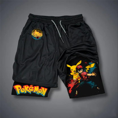 Unisex Casual Anime Streetwear Shorts-AnimeClothe