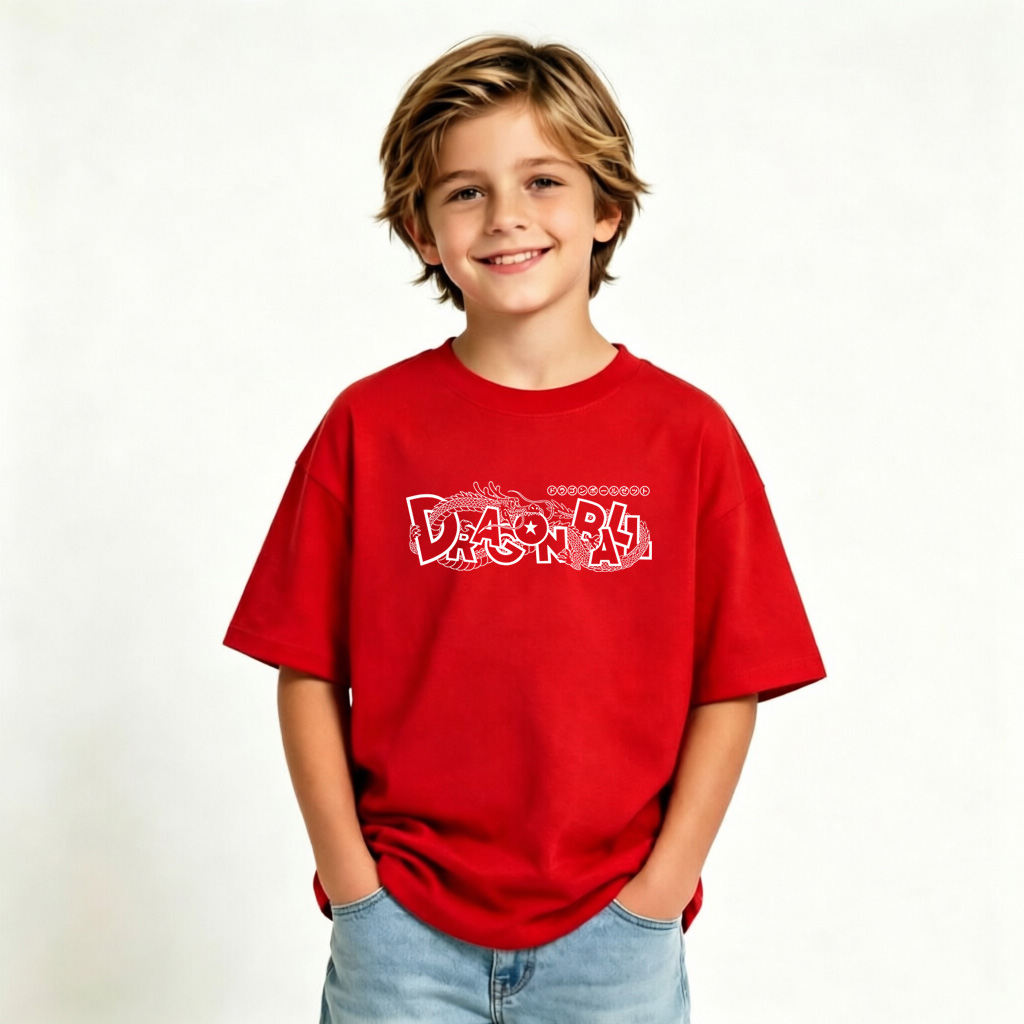Dragon Ball Goku Anime Graphic T-shirts for Kids Cartoon Print Cotton Tee