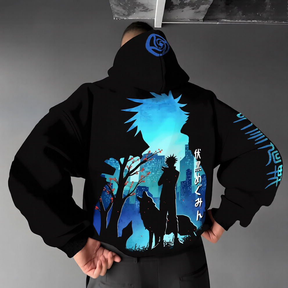 Jujutsu Kaisen Anime Theme Cartoon Print Cotton Hoodie