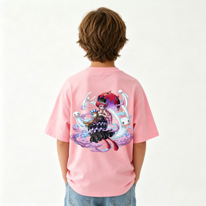 One Piece Perona Anime Graphic T-Shirt for Gear 5 Luffy Kids Cartoon Print Cotton Tee