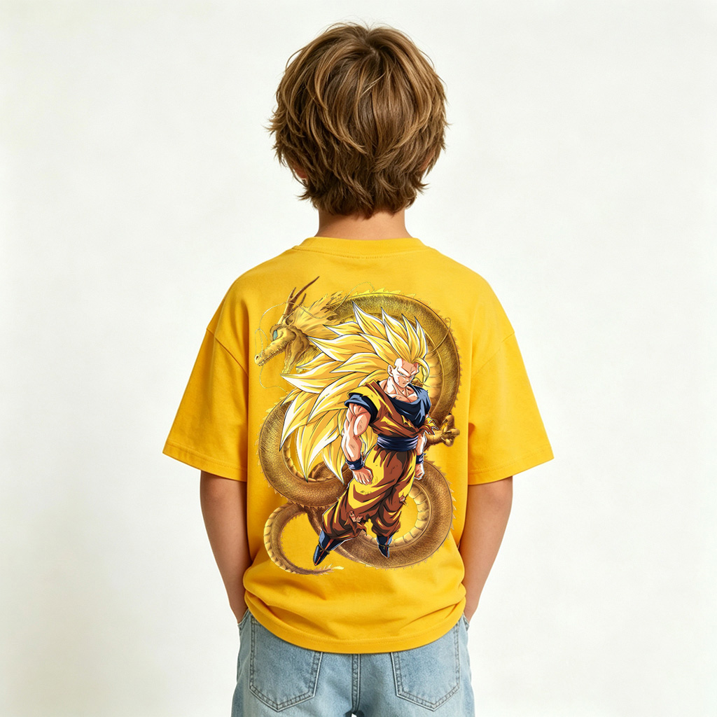 Dragon Ball Goku Anime Graphic T-shirts for Kids Cartoon Print Cotton Tee