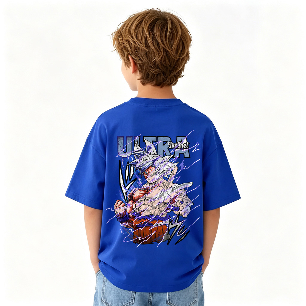 Dragon Ball Goku Anime Graphic T-shirts for Kids Cartoon Print Cotton Tee