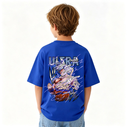 Dragon Ball Goku Anime Graphic T-shirts for Kids Cartoon Print Cotton Tee