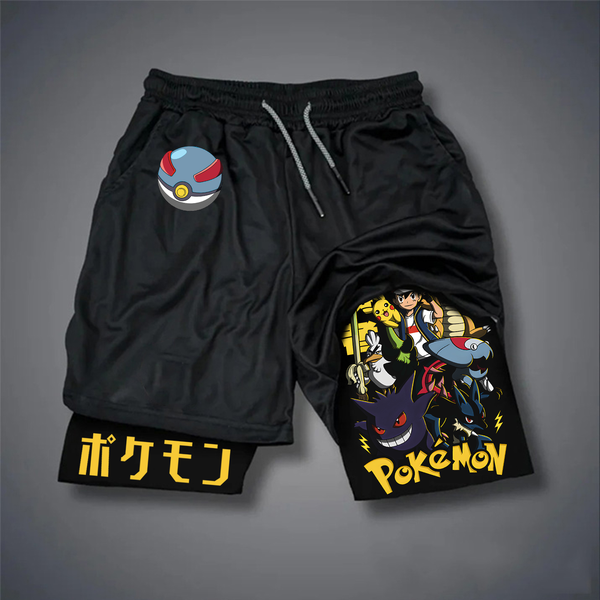 Unisex Casual Anime Streetwear Shorts-AnimeClothe