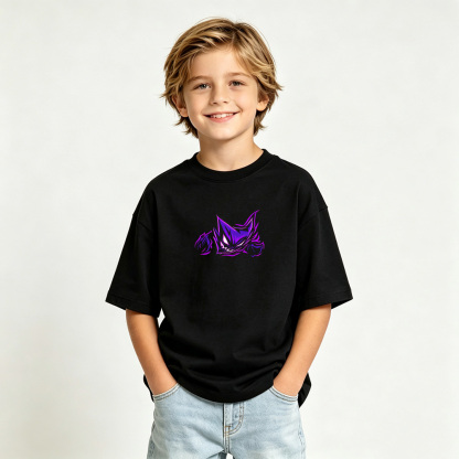 Pokémon Anime Graphic T-Shirt for Gengar Kids Cartoon Print Cotton Tee