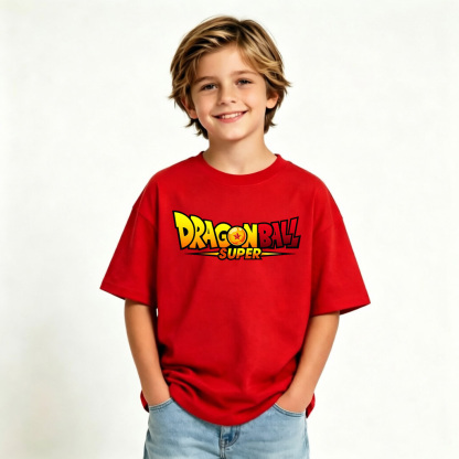 Dragon Ball Anime Graphic T-shirts for Kids Cartoon Print Cotton Tee