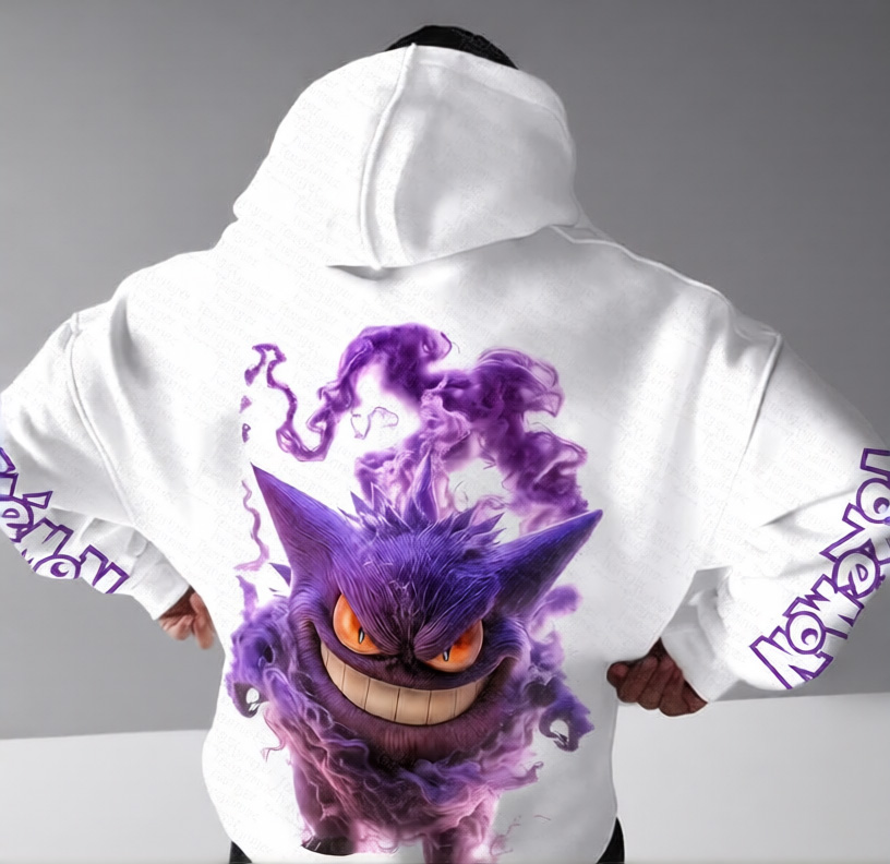 Pokémon Unisex Anime Gengar Hoodie