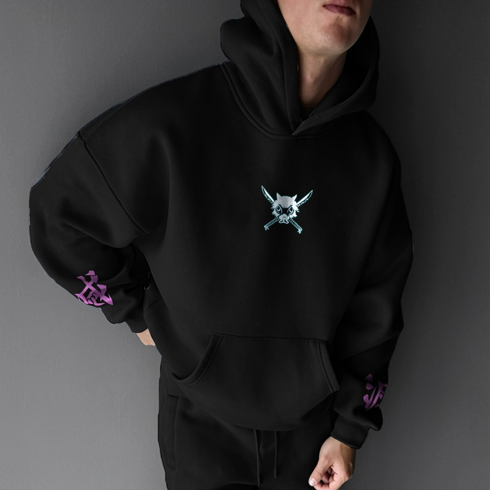 Unisex Demon Slayer Anime Graphic Streetwear Vintage Hoodie