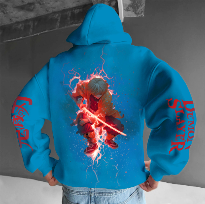 Unisex “ Demon Slayer” Anime Graphic Streetwear Vintage Hoodie
