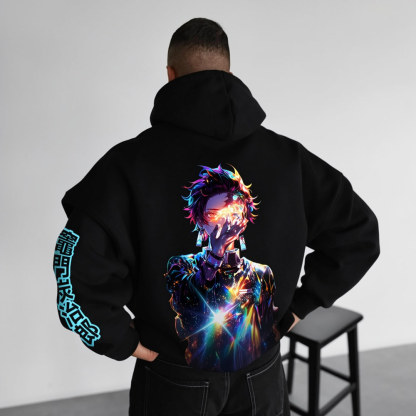 Unisex Demon Slayer Anime Graphic Streetwear Vintage Hoodie