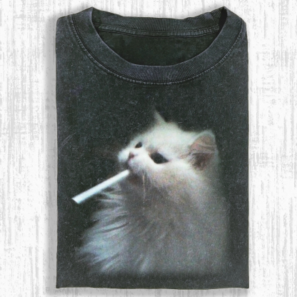 SMOKING CAT T-SHIRT-ComicClothe
