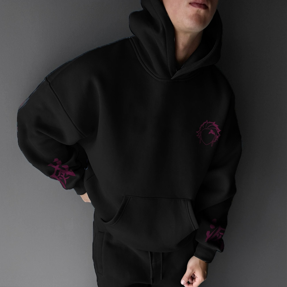 Unisex Demon Slayer Anime Graphic Streetwear Vintage Hoodie