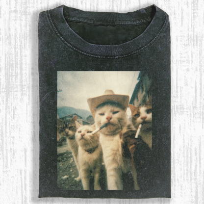 SMOKING CAT T-SHIRT-ComicClothe