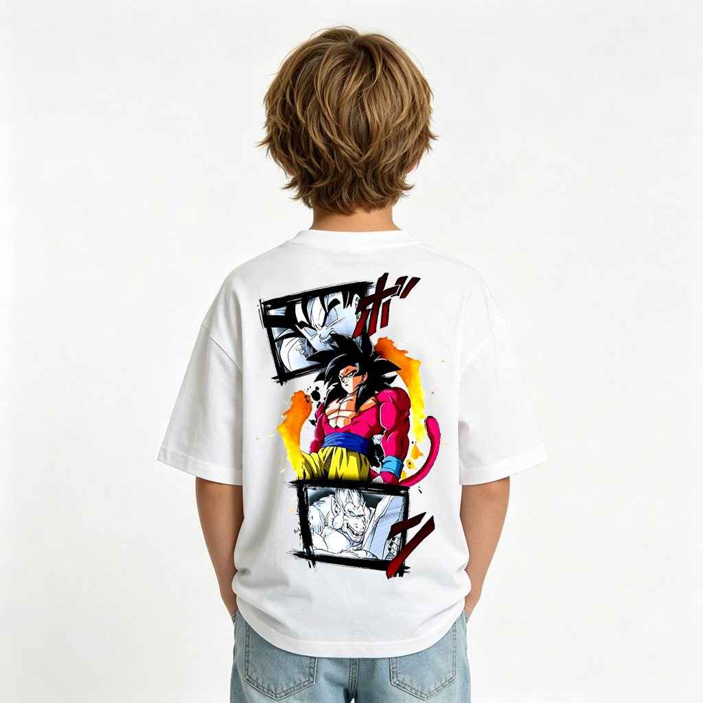 Dragon Ball Anime Graphic T-Shirt for Goku Kids Cartoon Print Cotton Tee