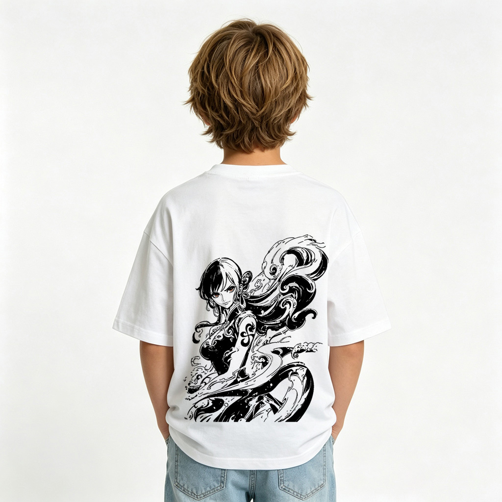 =One Piece Anime Graphic T-Shirt for Nami Kids Cartoon Print Cotton Tee