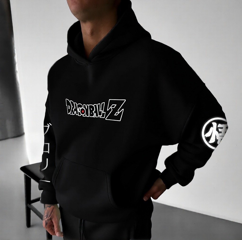 Unisex Anime Print  Casual Oversized Hoodie