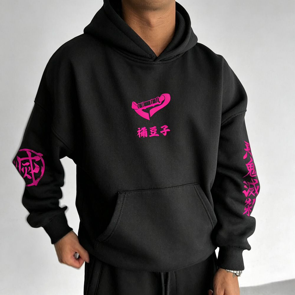 Unisex Demon Slayer Anime Graphic Streetwear Vintage Hoodie