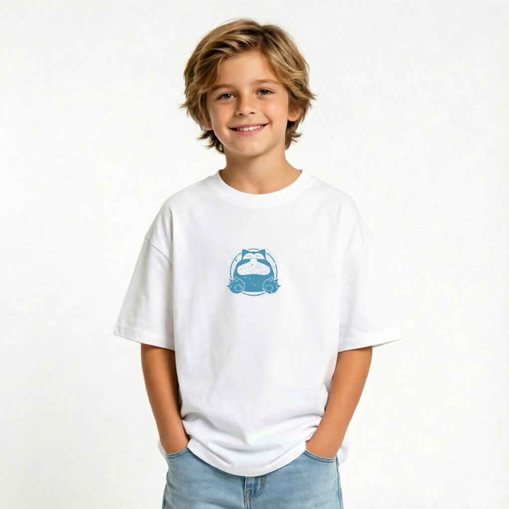 Pokémon Anime Graphic T-Shirt for Snorlax Kids Cartoon Print Cotton Tee