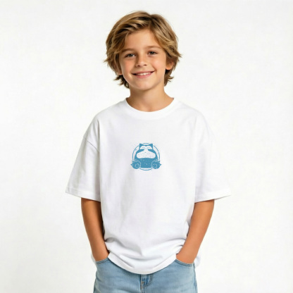 Pokémon Anime Graphic T-Shirt for Snorlax Kids Cartoon Print Cotton Tee