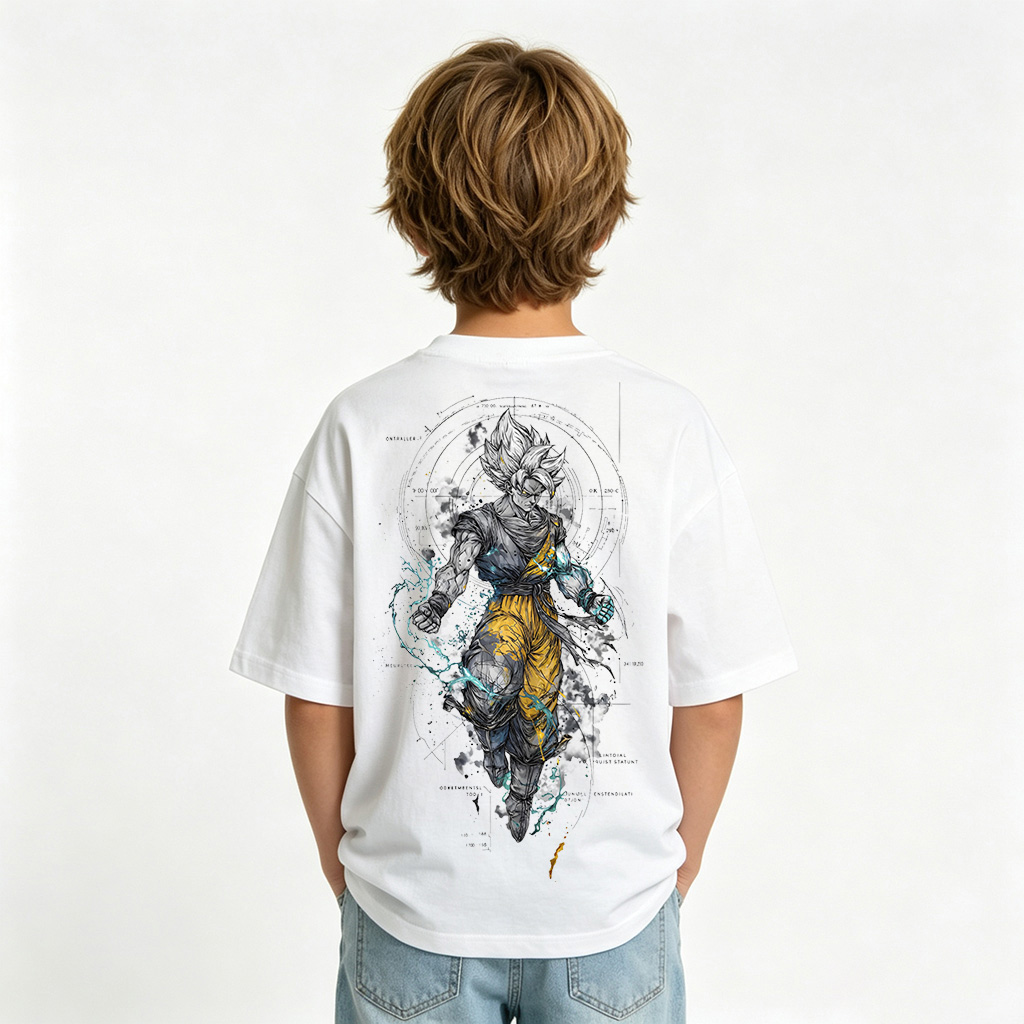 Dragon Ball Anime Graphic T-Shirt for Goku Kids Cartoon Print Cotton Tee