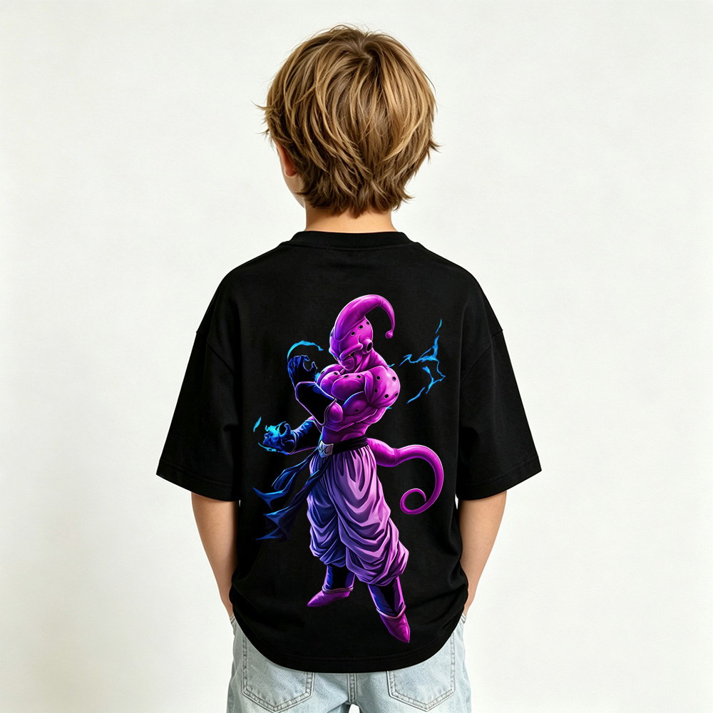 Dragon Ball Anime Graphic T-Shirt for Majin Buu Kids Cartoon Print Cotton Tee