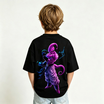 Dragon Ball Anime Graphic T-Shirt for Majin Buu Kids Cartoon Print Cotton Tee