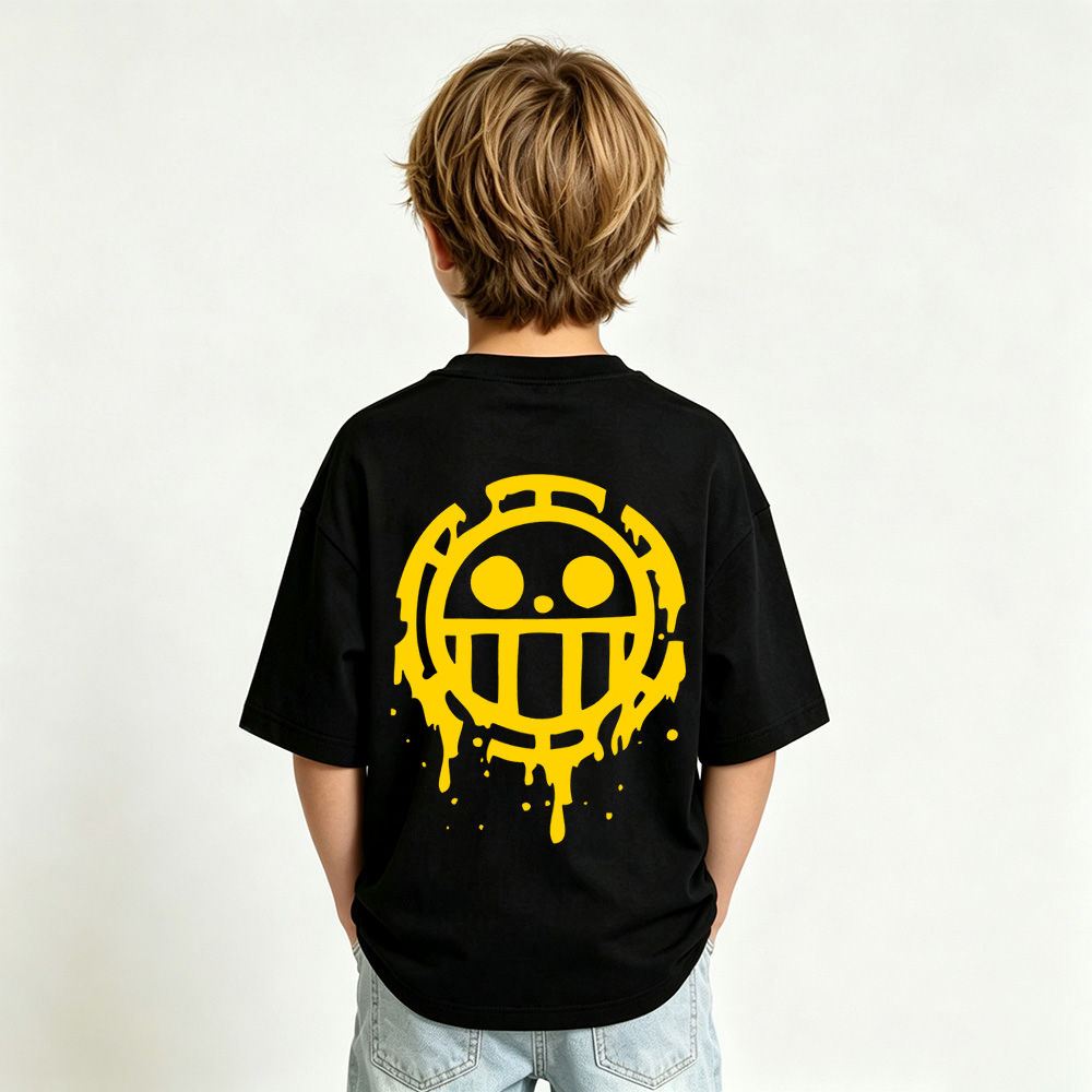 One Piece Anime Graphic T-Shirt for Kids Cartoon Print Cotton Tee
