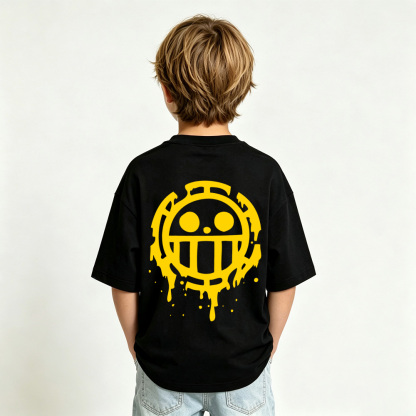 One Piece Anime Graphic T-Shirt for Kids Cartoon Print Cotton Tee